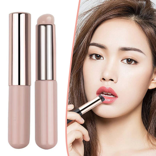 Portable Silicone Lip Brush With Cover Lip Makeup Brush Q-elastic Like Fingertips Lip Brush Concealer Lipstick Makeup Tool