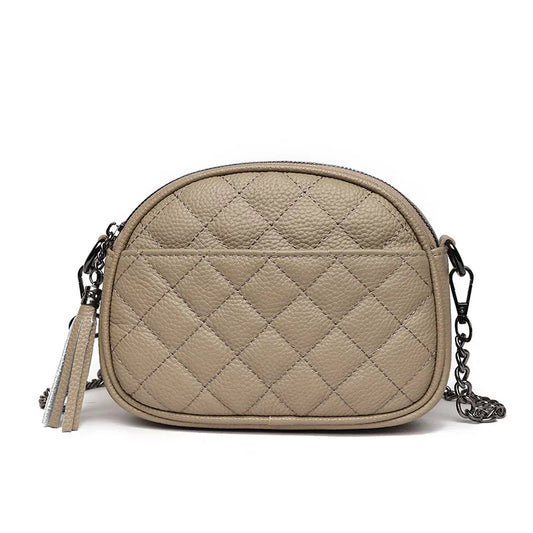 100% Genuine Leather Shoulder Bag for Women Oval Purse Luxury Cowhide Crossbody Bags Female Fashion Handbag Hobos Tote Bag